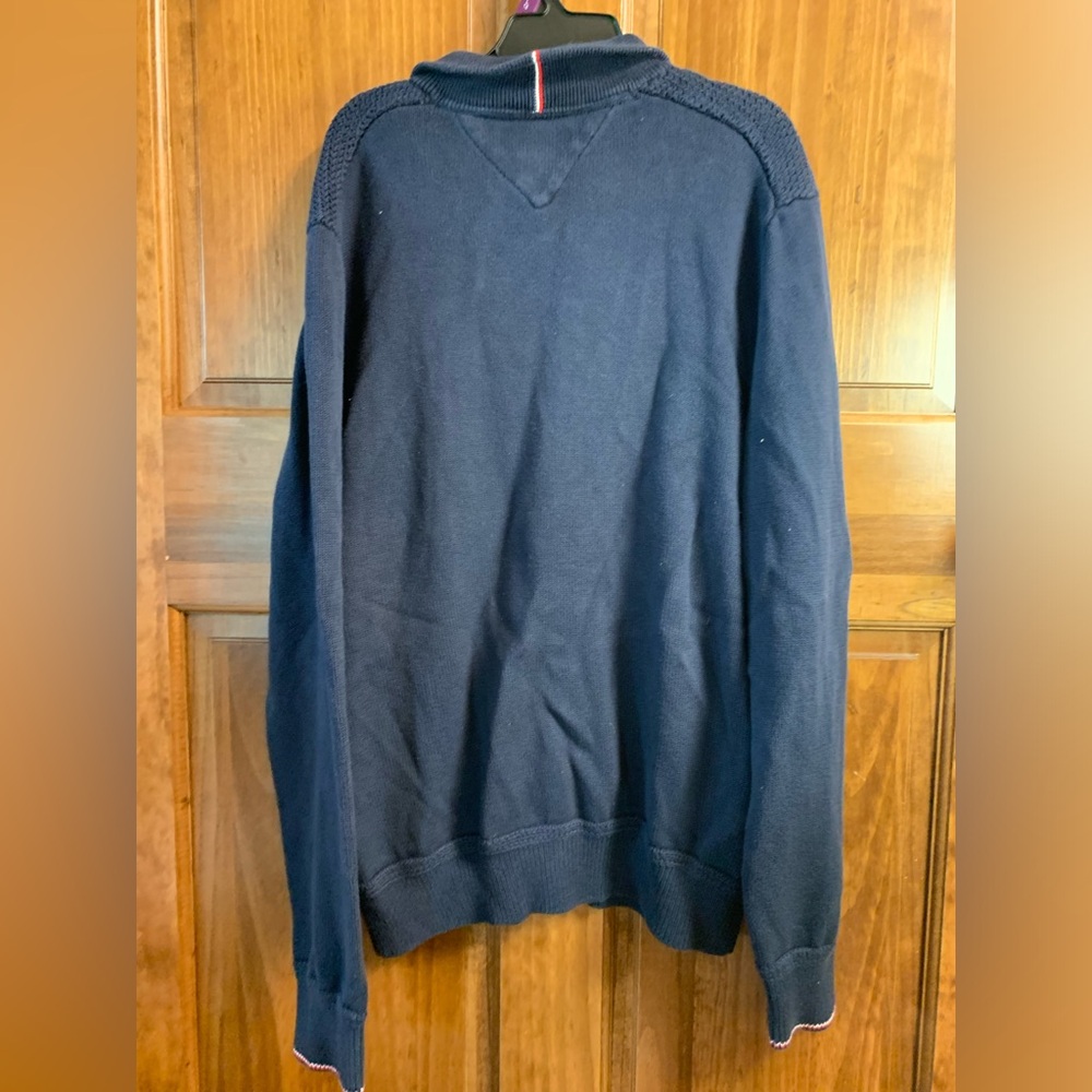 Men’s Large Tommy Hilfiger 100% cotton Full zip up sweater jacket - Picture 5 of 6
